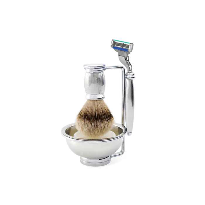 Edwin Jagger Gillette® Mach3® Razor Shaving Set Bulbous Lined 4pc