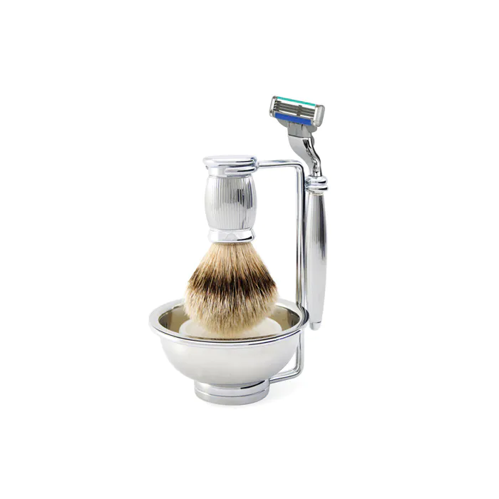 Edwin Jagger Gillette® Mach3® Razor Shaving Set Bulbous Lined 4pc