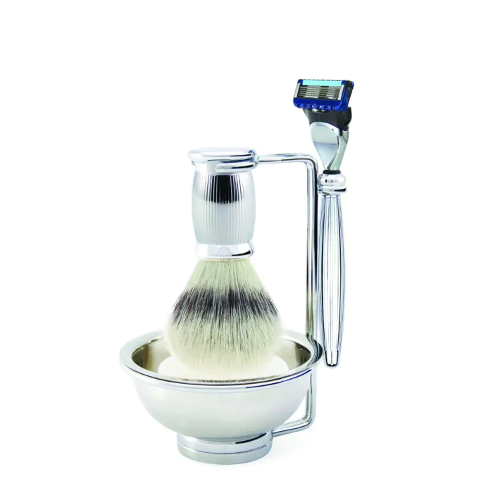 Edwin Jagger Gillette® Mach3® Razor Shaving Set Bulbous Lined 4pc