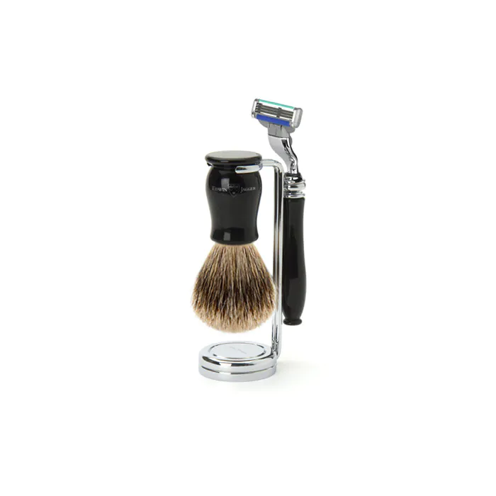 Edwin Jagger Gillette® Mach3® Razor Shaving Set Chatsworth Imitation Ebony 3pc