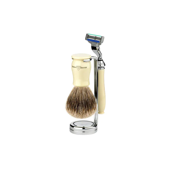 Edwin Jagger Gillette® Mach3® Razor Shaving Set Chatsworth Imitation Ivory 3pc