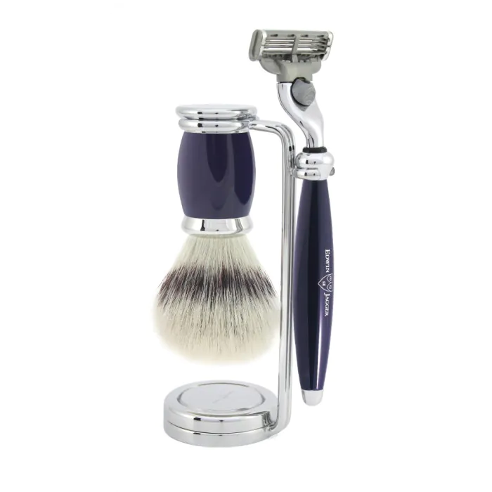 Edwin Jagger Gillette® Mach3® Razor Shaving Set Bulbous Blue 3pc