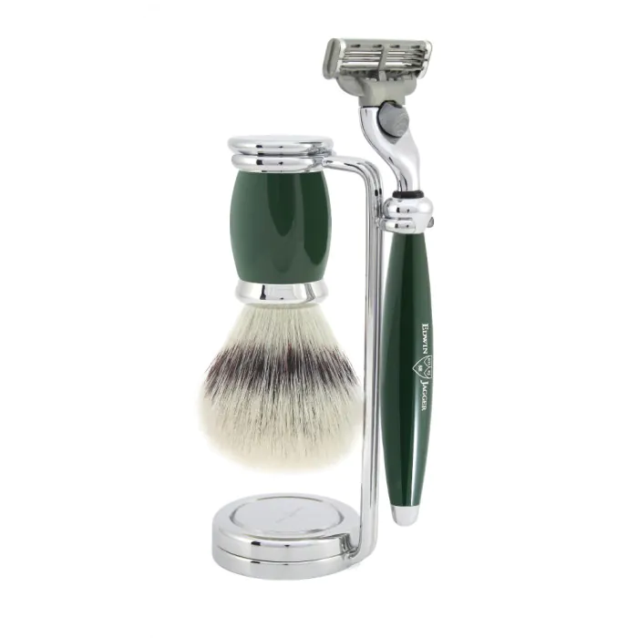 Edwin Jagger Gillette® Mach3® Razor Shaving Set Bulbous Green 3pc