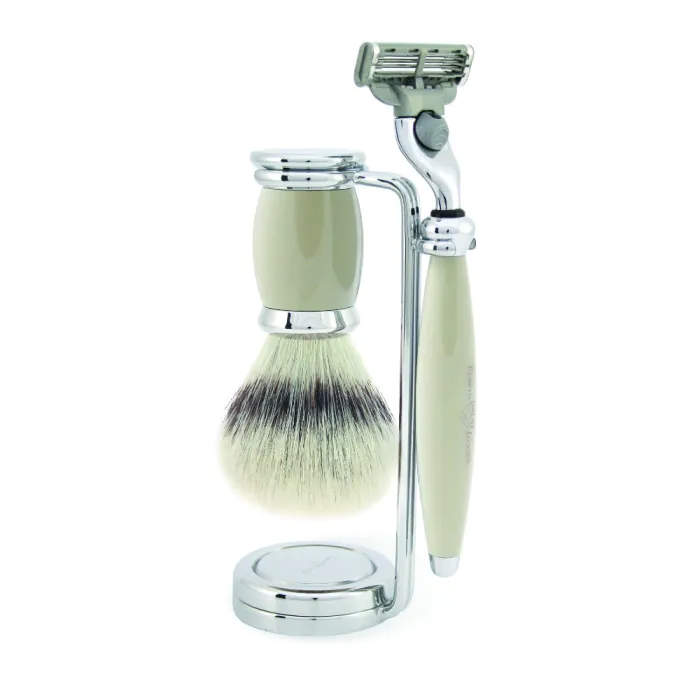 Edwin Jagger Gillette® Mach3® Razor Shaving Set Bulbous Grey 3pc