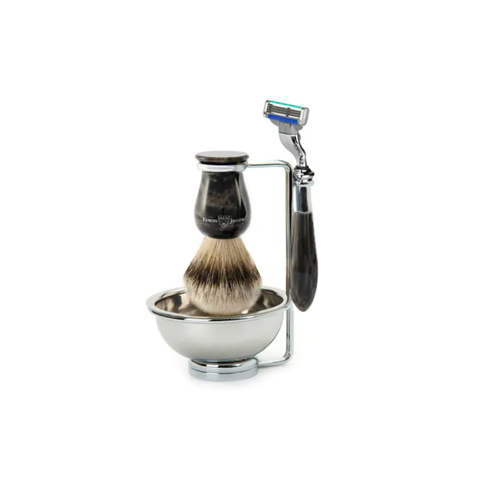 Edwin Jagger Gillette® Mach3® Razor Shaving Set Plaza Imitation Marble Black 4pc