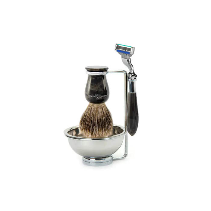 Edwin Jagger Gillette® Mach3® Razor Shaving Set Plaza Imitation Marble Black 4pc