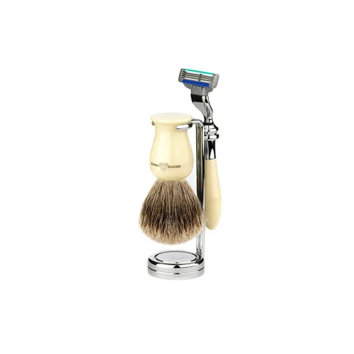 Edwin Jagger Gillette® Mach3® Razor Shaving Set Plaza Imitation Ivory 3pc