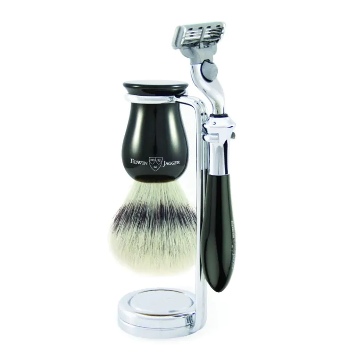 Edwin Jagger Gillette® Mach3® Razor Shaving Set Plaza Imitation Ebony 3pc