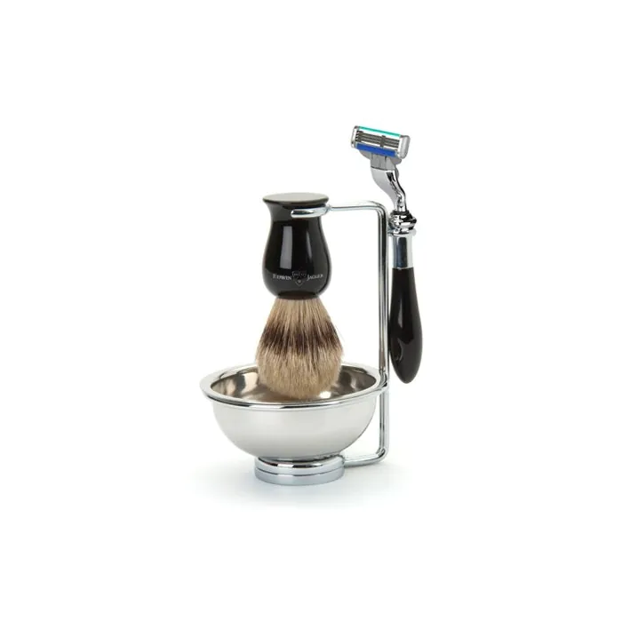 Edwin Jagger Gillette® Mach3® Razor Shaving Set Plaza Imitation Ebony 4pc