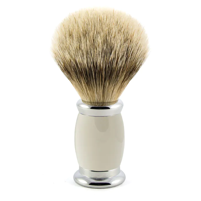 Edwin Jagger Grey Bulbous Shaving Brush (Super Badger)