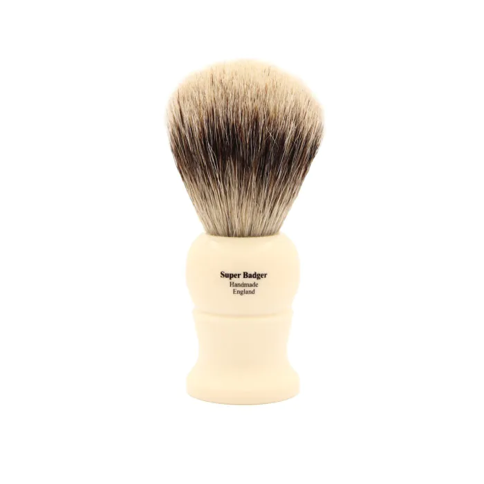 Edwin Jagger Imitation Ivory Shaving Brush (Super Badger)