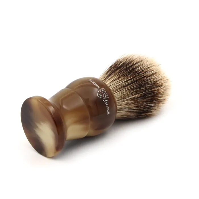 Edwin Jagger Imitation Light Horn Shaving Brush (Super Badger)