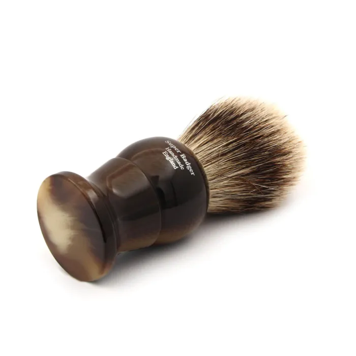 Edwin Jagger Imitation Light Horn Shaving Brush (Super Badger)