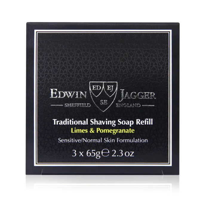 Edwin Jagger Limes & Pomegranate Shaving Soap Refill 65g (3 Pack)