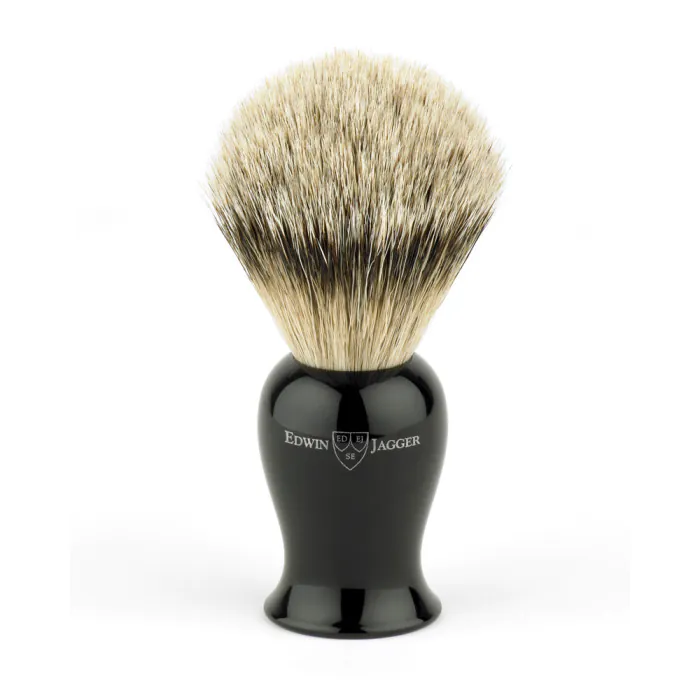 Edwin Jagger Plaza Imitation Ebony Super Badger Shaving Brush