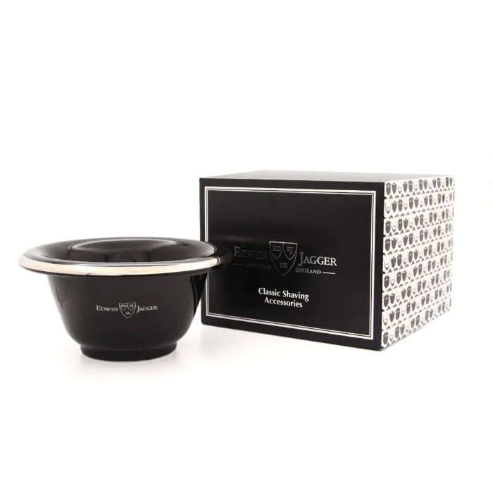 Edwin Jagger Porcelain Black Shaving Bowl
