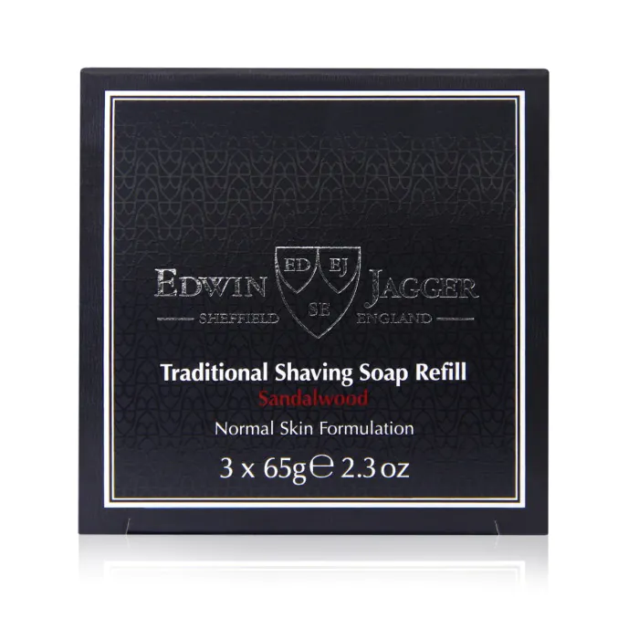Edwin Jagger Sandalwood Shaving Soap Refill 65g (3 Pack)