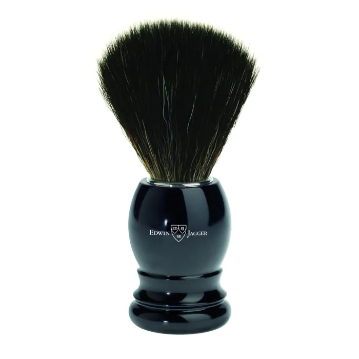 Edwin Jagger Shaving Brush Imitation Ebony (Black Synthetic)