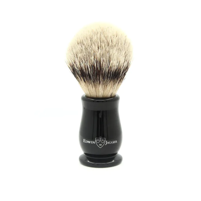 Edwin Jagger Silvertip Badger Shaving Brush Chatsworth Imitation Ebony