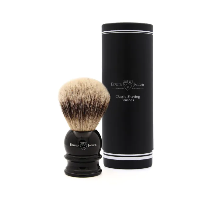 Edwin Jagger Silvertip Badger Shaving Brush Imitation Ebony
