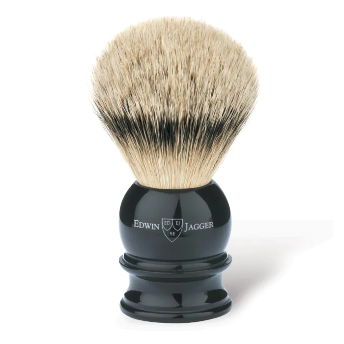 Edwin Jagger Silvertip Badger Shaving Brush Imitation Ebony