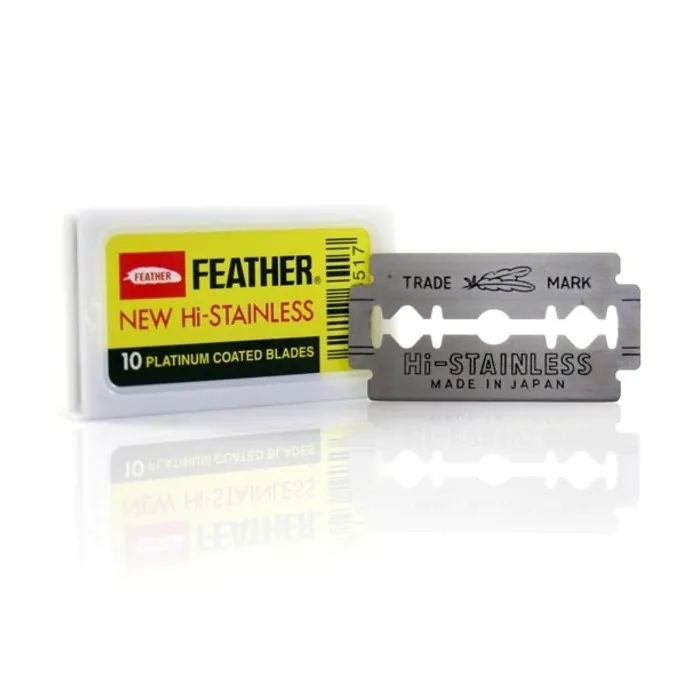 Feather New Hi-Stainless DE Razor Blades (10 Pack)