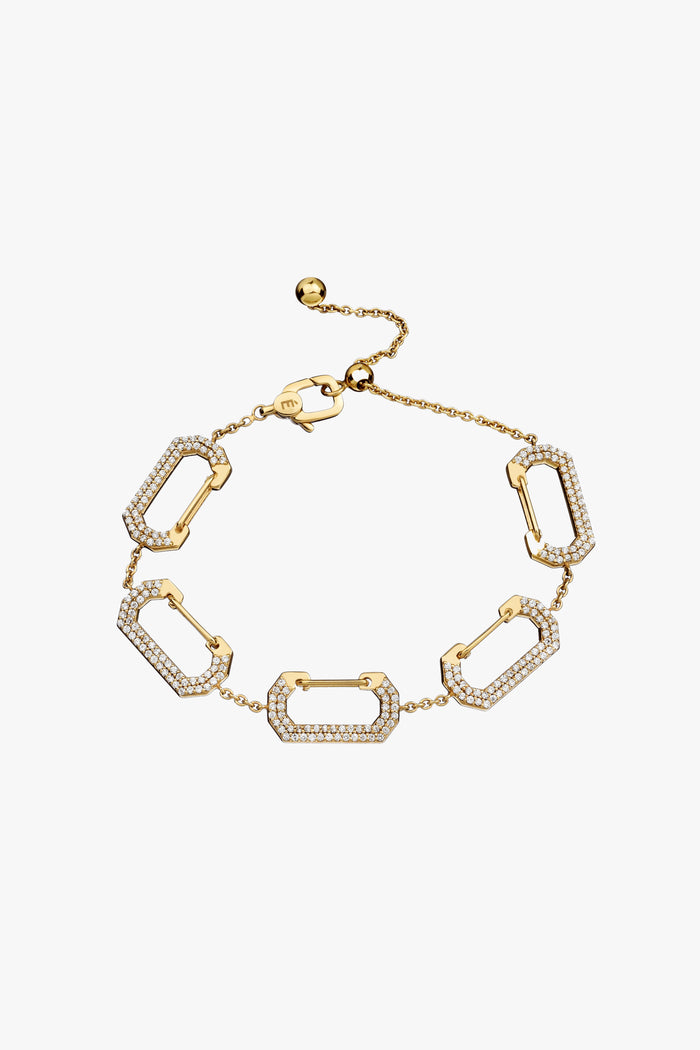 eéra Chiara Link Bracelet Full Pavé New