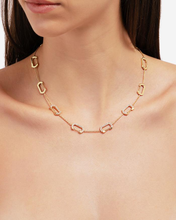 Eéra Chiara Link Necklace Full Pavé New