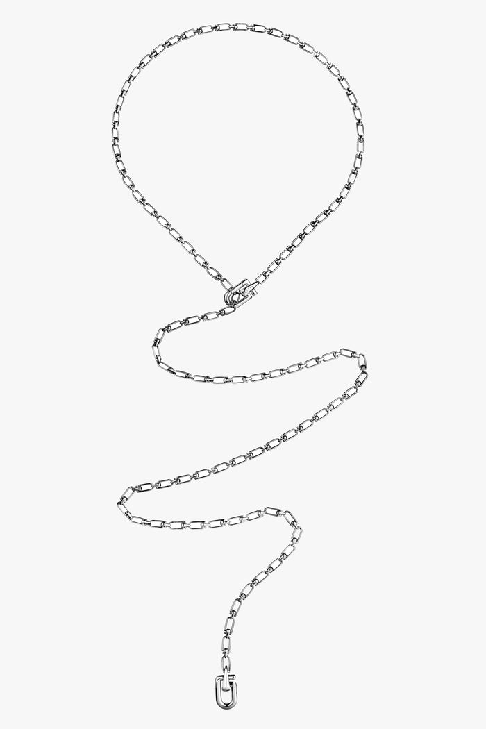 Eéra Reine Long Rosary Silver New