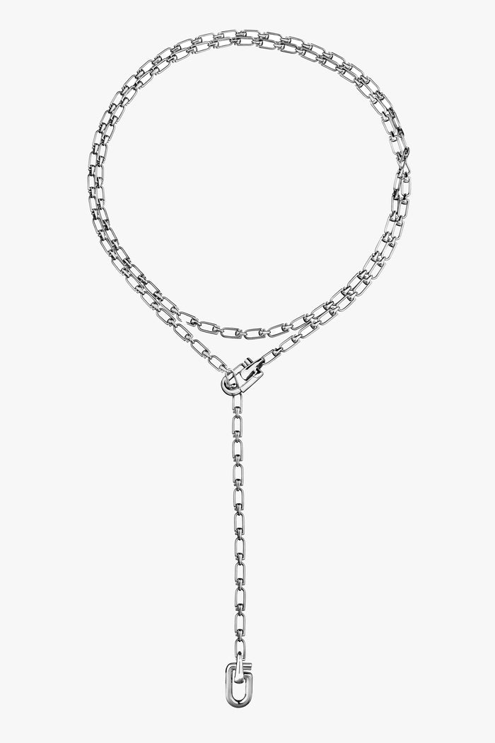 eéra Reine Long Rosary Silver New