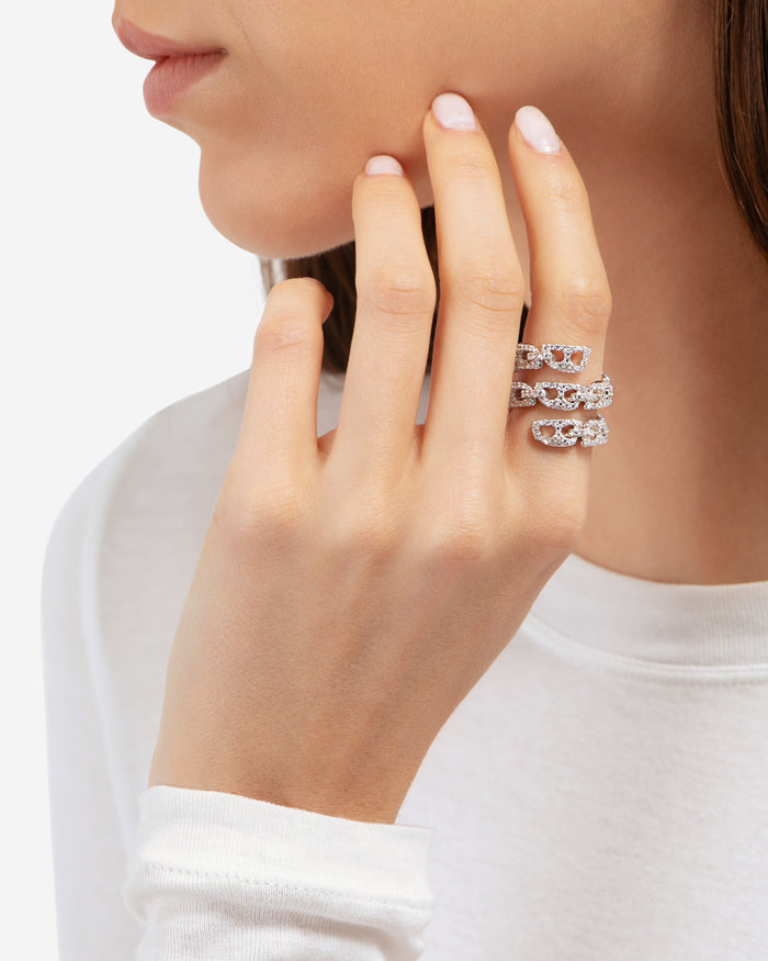 Eéra Triple Stone Link Ring New