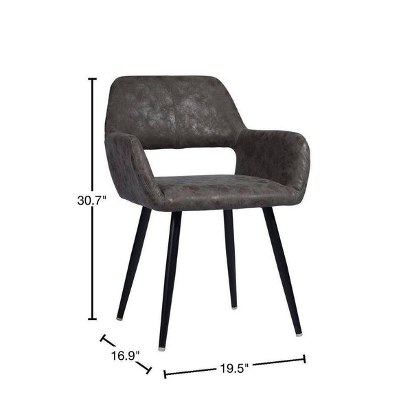 Eggree Set Of 11 CROMWELL Dining Chair - Pu Leather Brown With Metal Leg Set Of 11 CROMWELL Dining Chair - Pu Leather Brown With Metal Leg
