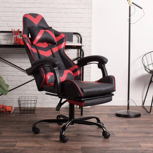 eggree Set of 12 Attic Black Red Ergonomic Video Gaming Chair Set of 12 Attic Black Red Ergonomic Video Gaming Chair