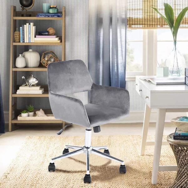 eggree Set of 12 Ross Grey Velvet Upholstered Task Chair With Adjustable Height Set of 12 Ross Grey Velvet Upholstered Task Chair With Adjustable Height
