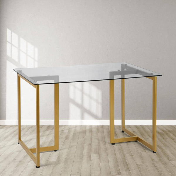 eggree Set of 12 SLIP 47 in. Tempered Glass Top Slip Gold Base Elegant Dining Table Set of 12 SLIP 47 in. Tempered Glass Top Slip Gold Base Elegant Dining Table
