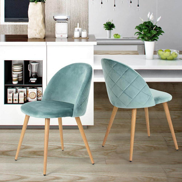 eggree Set of 13 Zomba Dining Chair - Velvet Aqua Set of 13 Zomba Dining Chair - Velvet Aqua
