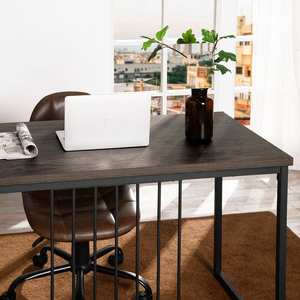 Eggree Set Of 14 ZEN Computer Desk 47.2 In. W Brown Metal Frame MDF Wood Set Of 14 ZEN Computer Desk 47.2 In. W Brown Metal Frame MDF Wood