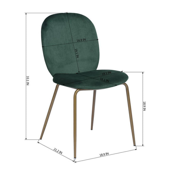 Eggree Set Of 16 Jule Green Velvet Cover Elegant Dining Chairs Set Of 16 Jule Green Velvet Cover Elegant Dining Chairs