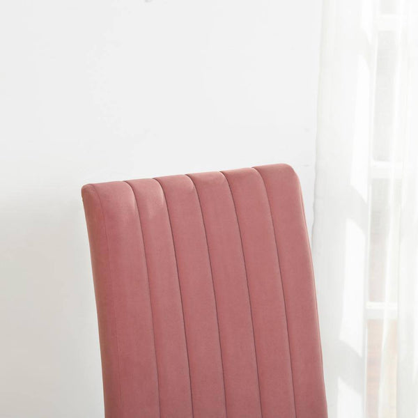 Eggree Set Of 18 Fawn Pink Velvet Upholstered Dining Chairs Set Of 18 Fawn Pink Velvet Upholstered Dining Chairs