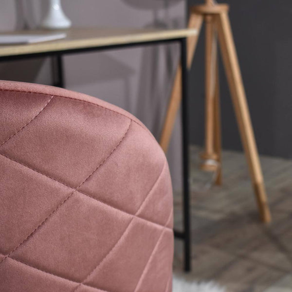 Eggree Set Of 2 Zomba Dining Chair - Velvet Rose With Metal Leg Set Of 2 Zomba Dining Chair - Velvet Rose With Metal Leg