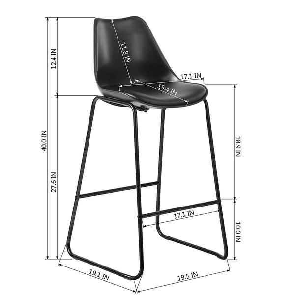 Eggree Set Of 20 Russ 28 In. Black Low Back Metal Frame Bar Stool With Faux Leather Cushion Seat Set Of 20 Russ 28 In. Black Low Back Metal Frame Bar Stool With Faux Leather Cushion Seat