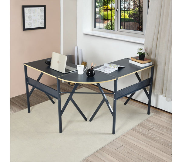 Eggree Set Of 21 L-Shaped Desk 125cm - Grey Mdf With Metal Leg Set Of 21 L-Shaped Desk 125cm - Grey Mdf With Metal Leg