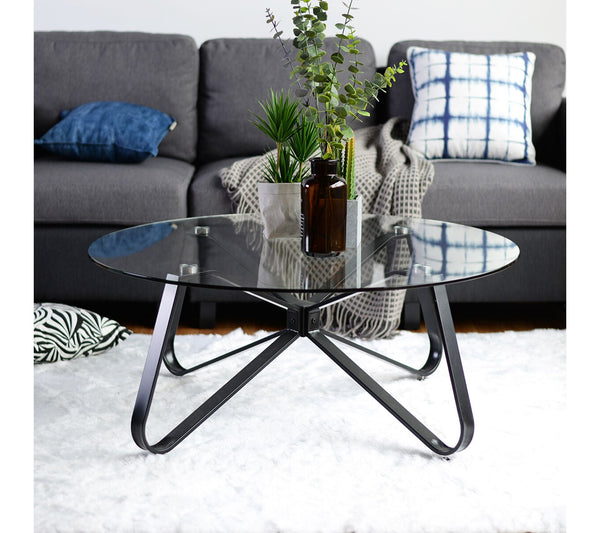 eggree Set of 22 Konya Coffee Table 80cm - Glass with Black Metal Leg Set of 22 Konya Coffee Table 80cm - Glass with Black Metal Leg eggree Set of 22 Konya Coffee Table 80cm - Glass with Black Metal Leg Set of 22 Konya Coffee Table 80cm - Glass with Black Metal Leg