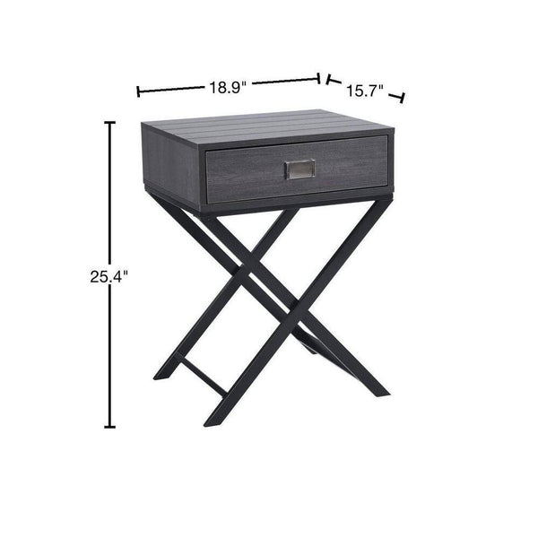 Eggree Set Of 22 Pizarro 18.9 In. Black Rectangular MDF End Table With Drawer Set Of 22 Pizarro 18.9 In. Black Rectangular MDF End Table With Drawer