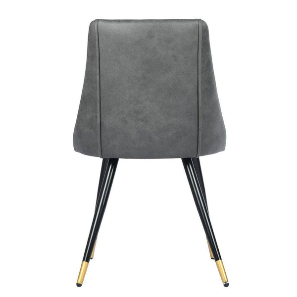 Eggree Set Of 22 Smeg Dining Chair - Pu Grey With Black Golden Leg Set Of 22 Smeg Dining Chair - Pu Grey With Black Golden Leg