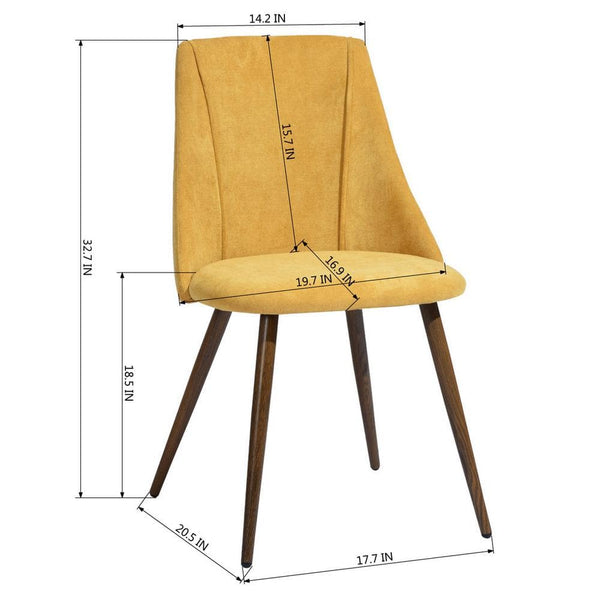 Eggree Set Of 22 Smeg Dining Chair - Velvet Yellow Set Of 22 Smeg Dining Chair - Velvet Yellow
