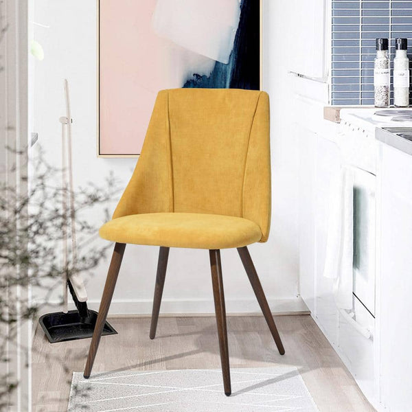 eggree Set of 22 Smeg Dining Chair - Velvet Yellow Set of 22 Smeg Dining Chair - Velvet Yellow