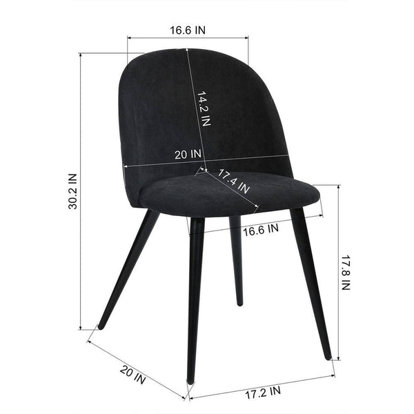 Eggree Set Of 24 Zomba Dining Chair - Velvet Blue With Black Paintting Leg Set Of 24 Zomba Dining Chair - Velvet Blue With Black Paintting Leg