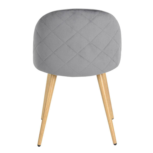 Eggree Set Of 24 Zomba Dining Chair - Velvet Grey With Metal Leg Set Of 24 Zomba Dining Chair - Velvet Grey With Metal Leg