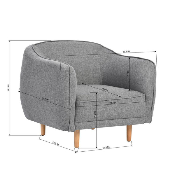 eggree Set Of 3 Cynric Dark Gray Fabric Upholstered Arm Accent Barrel Chair Set Of 3 Cynric Dark Gray Fabric Upholstered Arm Accent Barrel Chair
